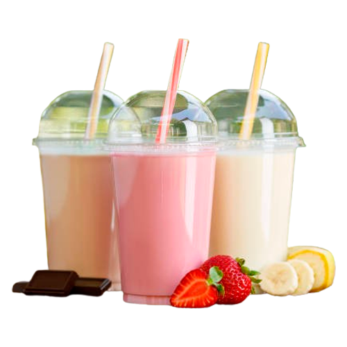 Jugo de fruta con leche